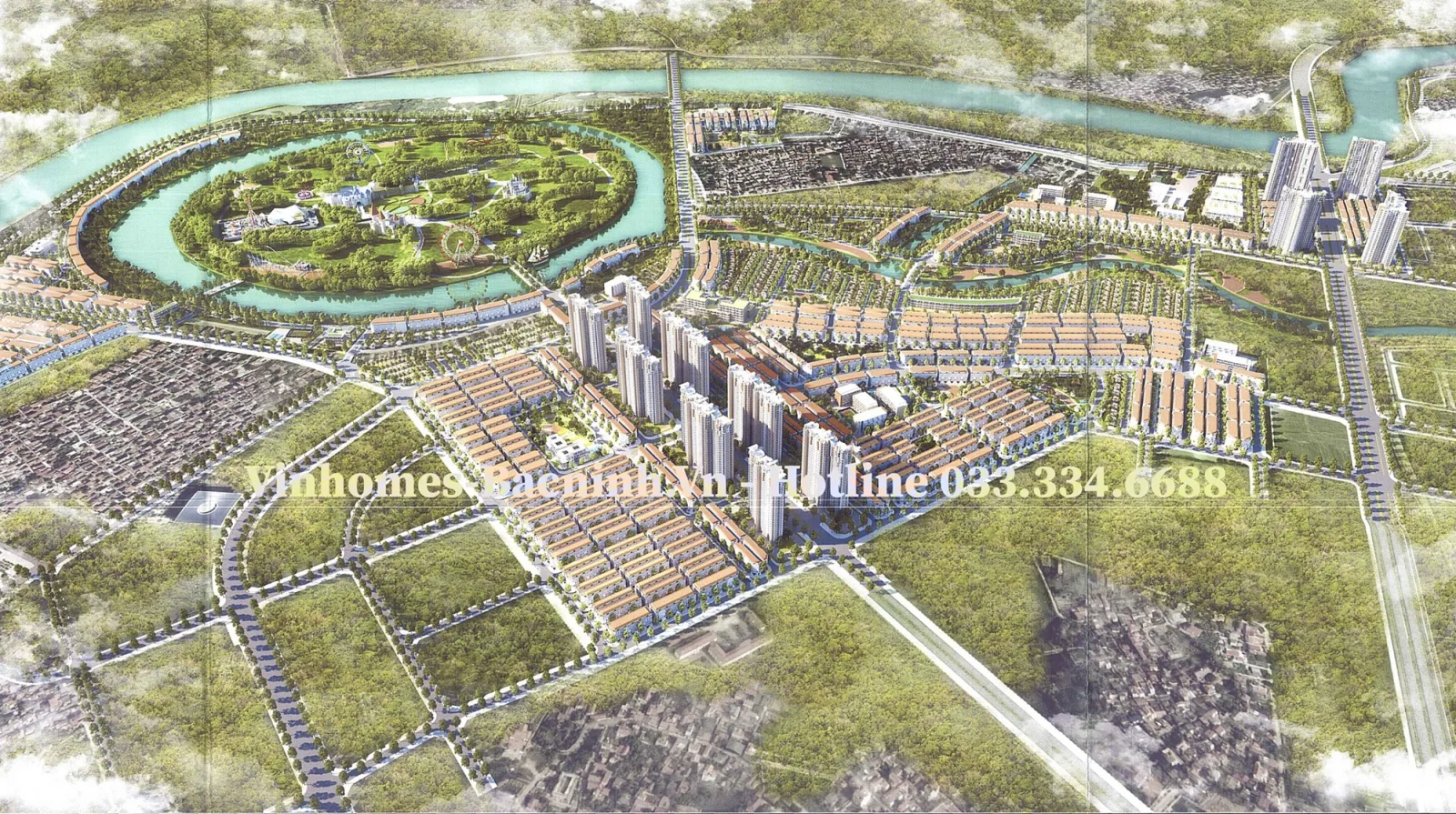 Toàn cảnh Hòa Long Bắc Ninh nhìn từ trên cao