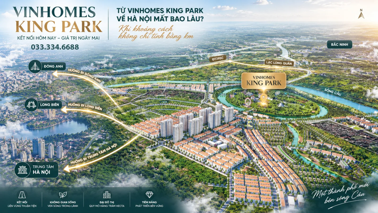 Quy hoạch Vinhomes Hòa Long Bắc Ninh: Đọc một đại đô thị từ mặt bằng