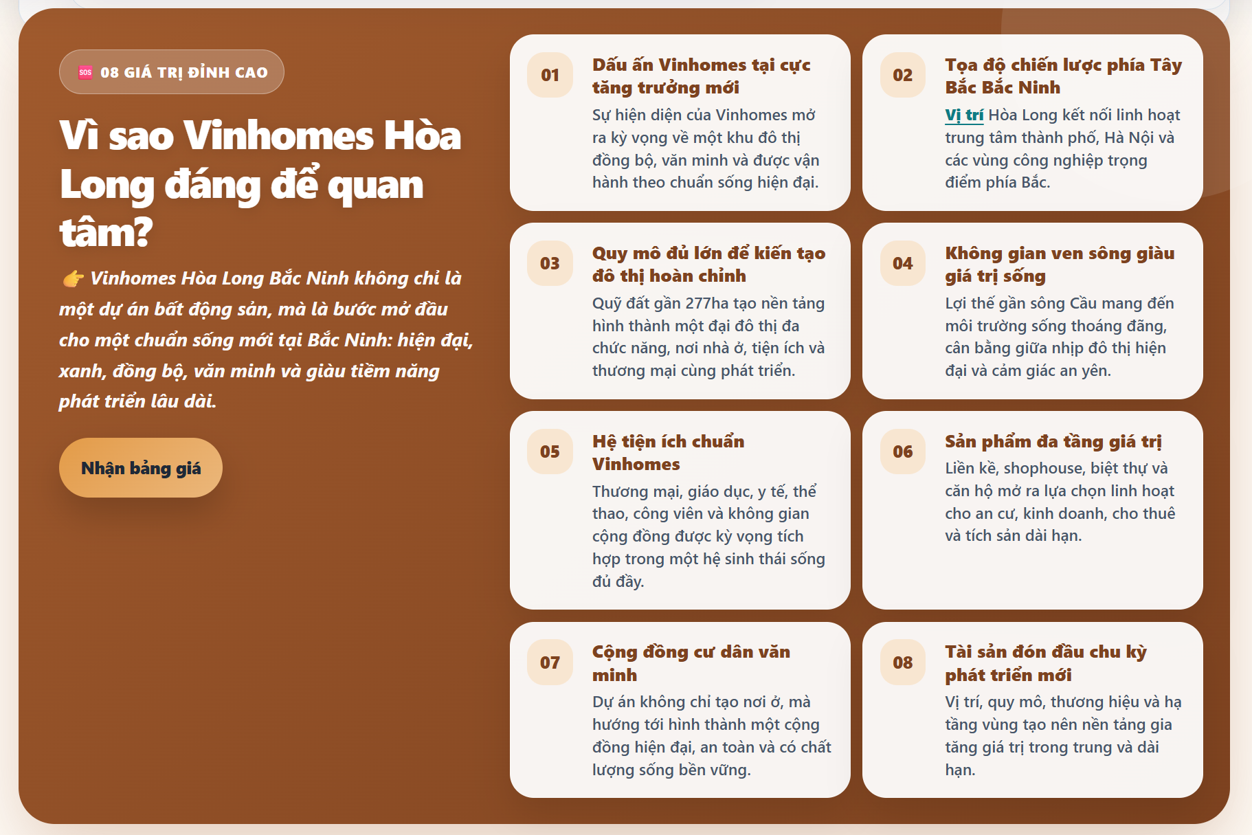 Những yếu tố ảnh hưởng đến giá bán Vinhomes Hòa Long Bắc Ninh